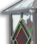 Richmond Olde Worlde Red / Green Leaded Glass Outdoor Wall Lantern