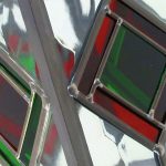 Richmond Olde Worlde Red / Green Leaded Glass Outdoor Wall Lantern