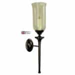 Grosvenor Single Edwardian Wall Light Solid Brass Storm Glass