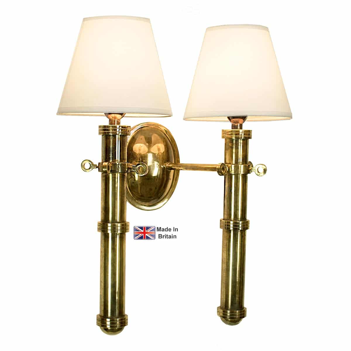 Velsheda Twin Nautical Wall Light Solid Brass Handmade
