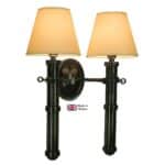 Velsheda Twin Nautical Wall Light Solid Brass Handmade