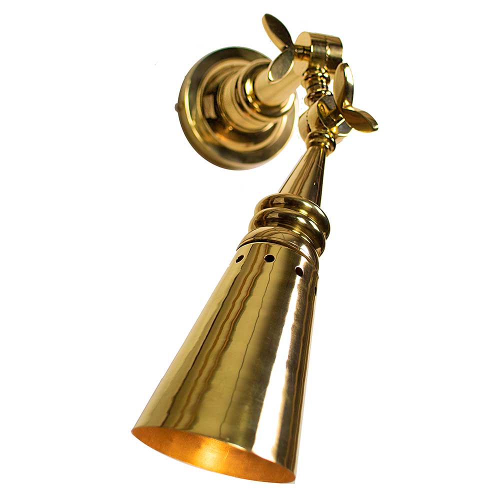 Steamer Dual Hinged Nautical Wall Spot Light Solid Brass Handmade