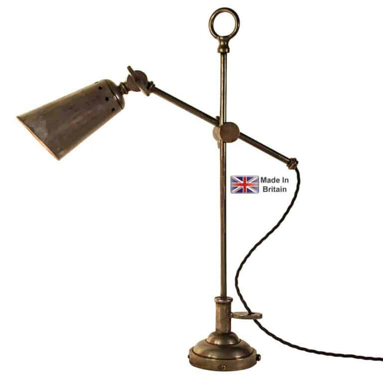 Steamer Adjustable Nautical Desk Lamp Solid Brass Handmade