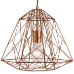 Geometric Cage Single Industrial Pendant Light Copper