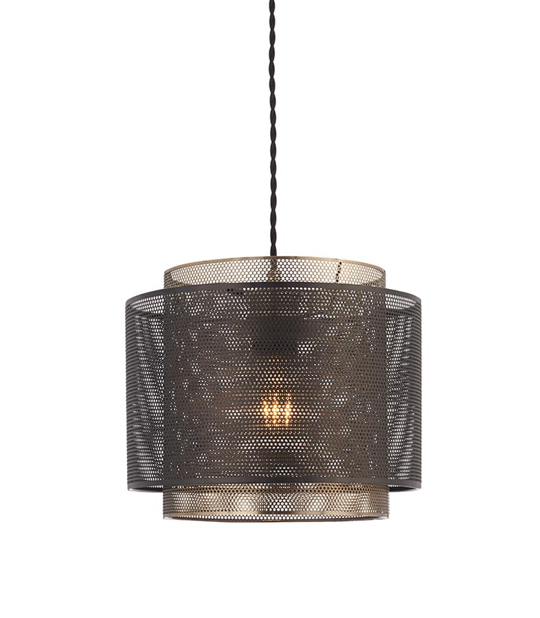 Plexus Medium 34cm Ceiling Pendant Lamp Shade Brass / Black