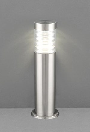 Equinox 50cm LED outdoor post light in 316 stainless steel IP44 lit