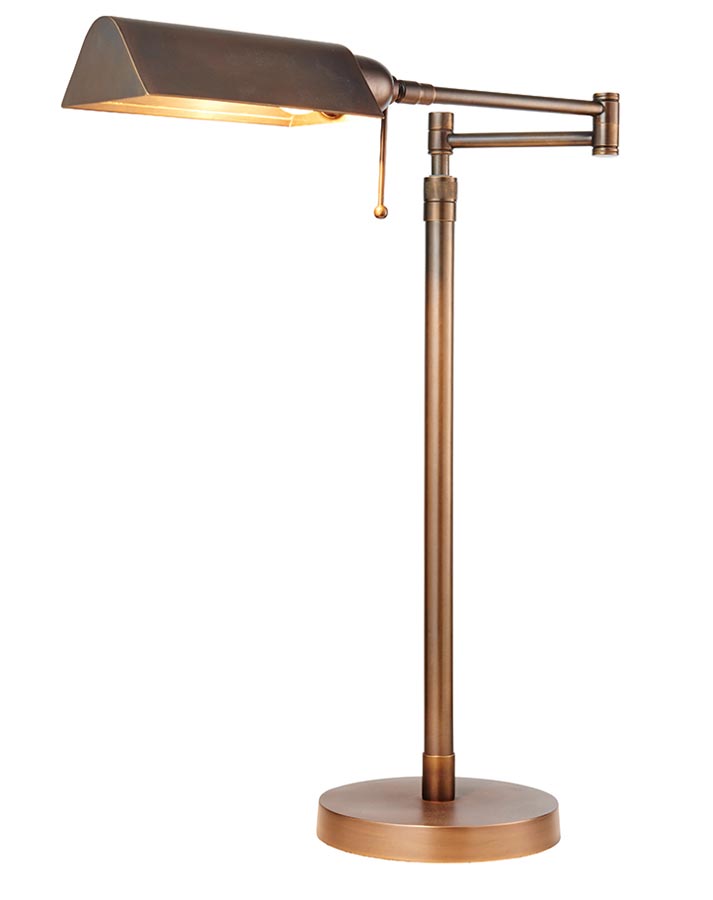 Light Swing Arm Desk Lamp, Brass Table Lamps Uk