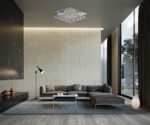 Hanna Square 6 Light Flush Pyramid Crystal Ceiling Light Chrome