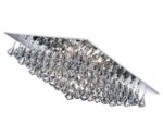 Hanna Square 8 Light Flush Pyramid Crystal Ceiling Light Chrome