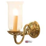 Empire Georgian Wall Light Solid Brass Storm Glass British Made