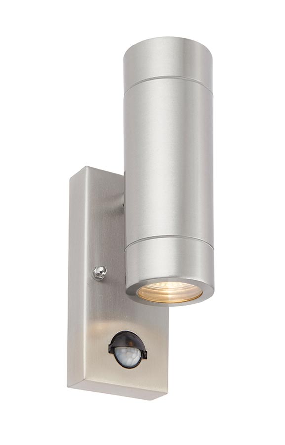 Atlantis Outdoor Up & Down PIR Wall Light 316 Stainless Steel IP44