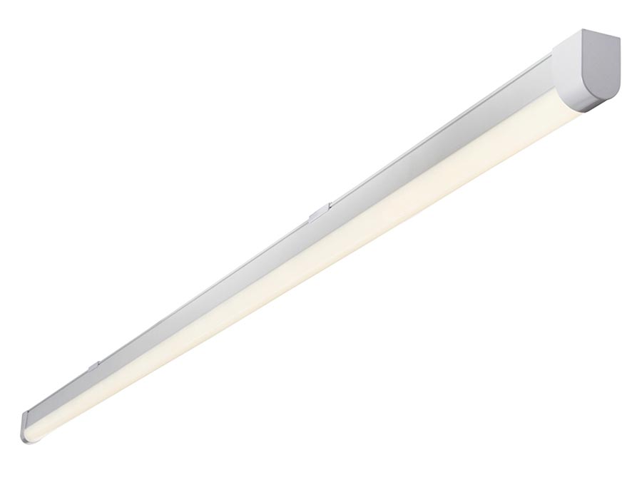 EcoLinear 5ft Single Cool White LED Batten Matt White 2500lm