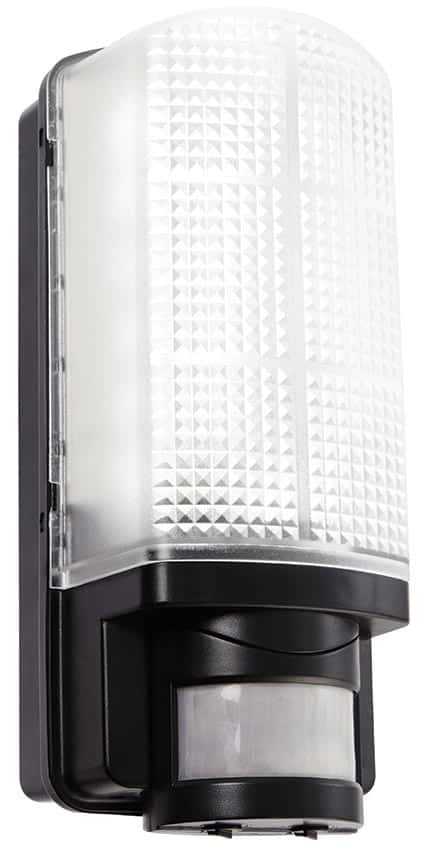 Motion 6W LED Rust Proof PIR Outdoor Wall Light Black IP44