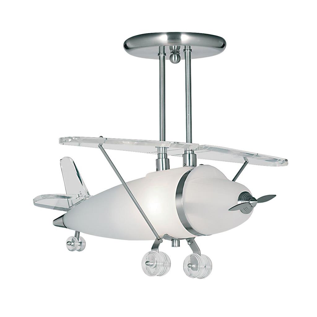 Childs Bedroom Semi Flush Aeroplane Ceiling Light