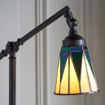 Dark Star Art Deco Design Tiffany Shade Desk Lamp