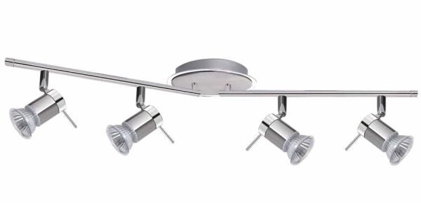 Aries chrome bathroom 4 lamp spotlight bar IP44