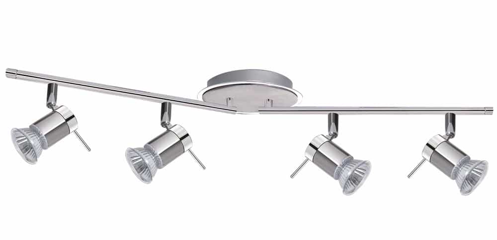 Aries Chrome Bathroom 4 Lamp Ceiling Spotlight Bar