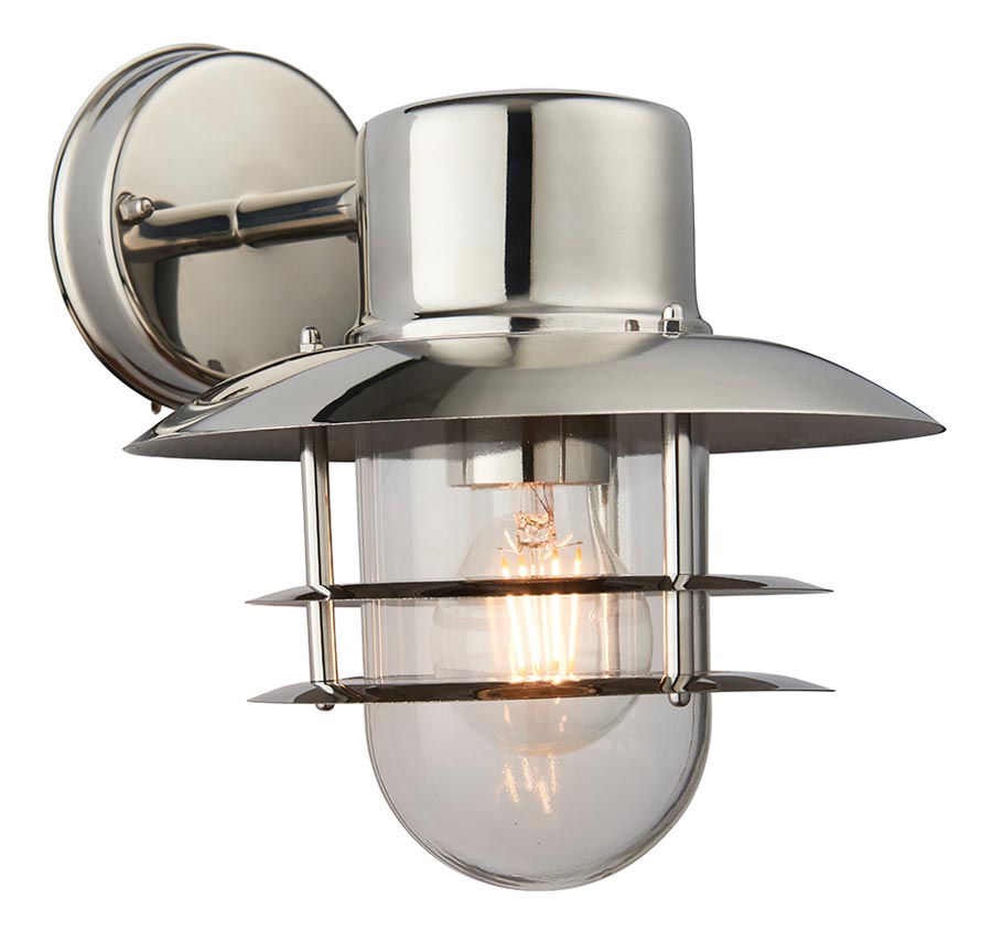 Jenson 304 Stainless Steel 1 Light Outdoor Wall Lantern IP44