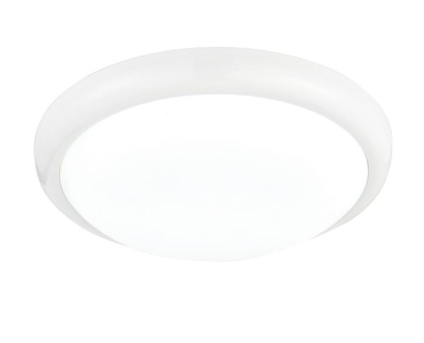 Montana 15w CCT LED 33cm Flush Ceiling Light Gloss White