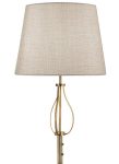 Vegas LED 2 Light Floor Lamp Antique Brass Oatmeal Shade