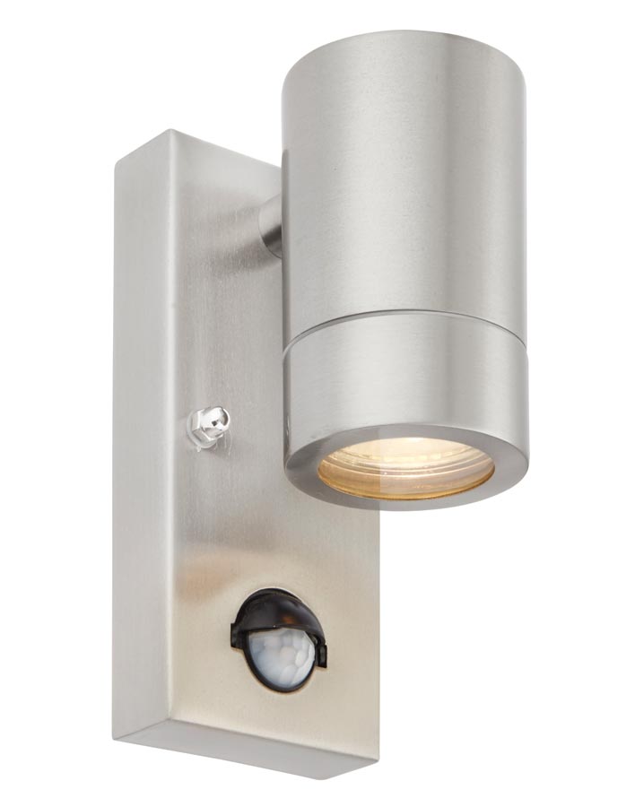 Atlantis Outdoor PIR Down Wall Light 316 Stainless Steel IP44