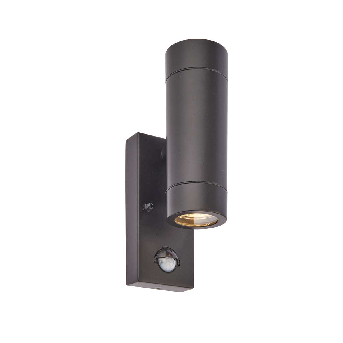 Palin Stainless Steel Outdoor PIR Wall Up & Down Light Black Override