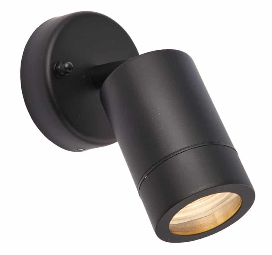 Palin Stainless Steel Adjustable Outdoor Wall Spot Light Black IP44