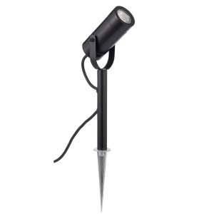 Palin small matt black finish stainless steel garden spike spot light