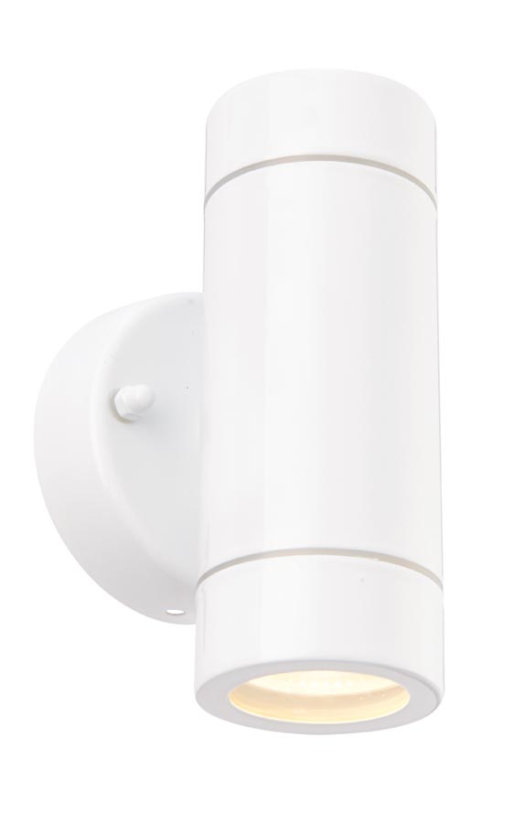 Palin Stainless Steel Outdoor Wall Up Down Spot Light White IP44