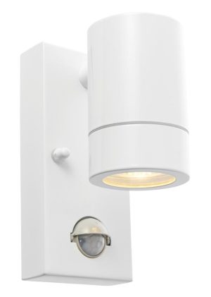 Palin Stainless Steel Outdoor PIR Wall Down Light White Override