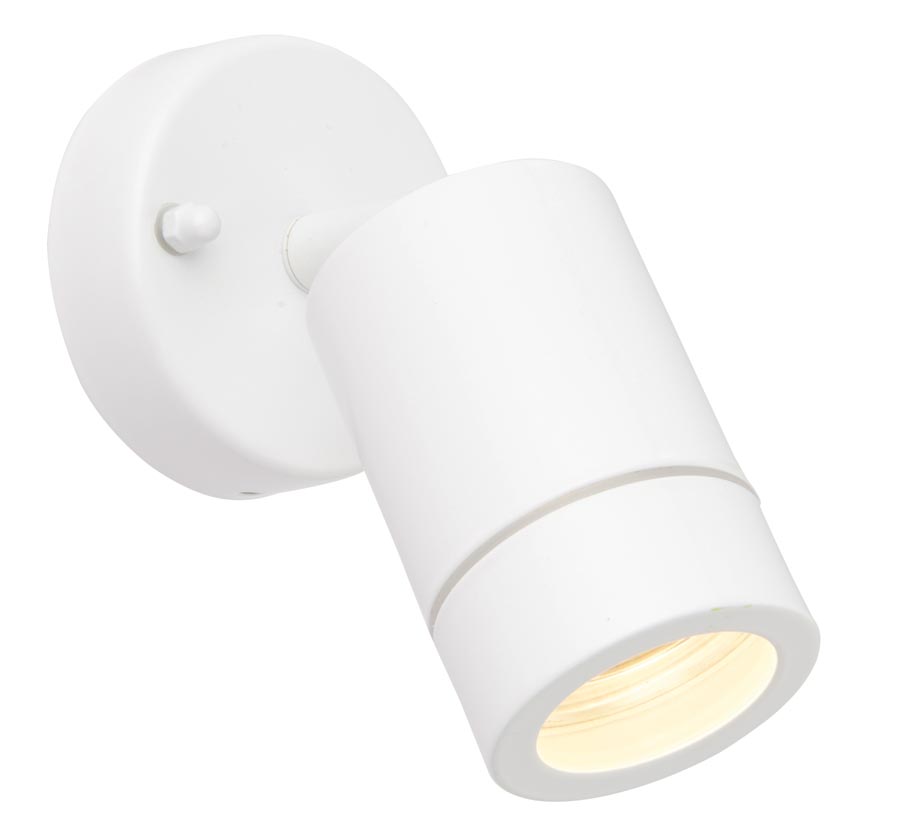 Palin Stainless Steel Adjustable Outdoor Wall Spot Light White IP44