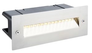 Seina brushed 316 stainless steel 2w LED plain brick light IP44
