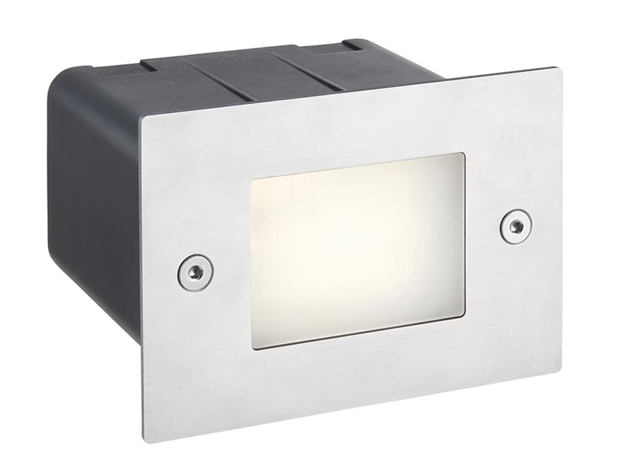 Seina Plain 316 Stainless Steel 2w LED Half Brick Light IP44