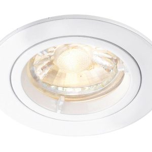 Cast Matt White Finish Mains GU10 Tilt Down Light