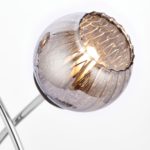 Aerith 2 Light Touch Operated Table Lamp Chrome Smoked Glass