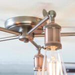 Endon Hal 5 Light Semi Flush Ceiling Light Aged Pewter