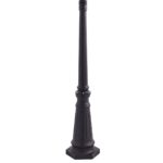 Burford Traditional 3 Head Outdoor Lamp Post Matt Black IP44