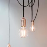 Studio 6 Light Industrial Style Pendant Ceiling Light Copper