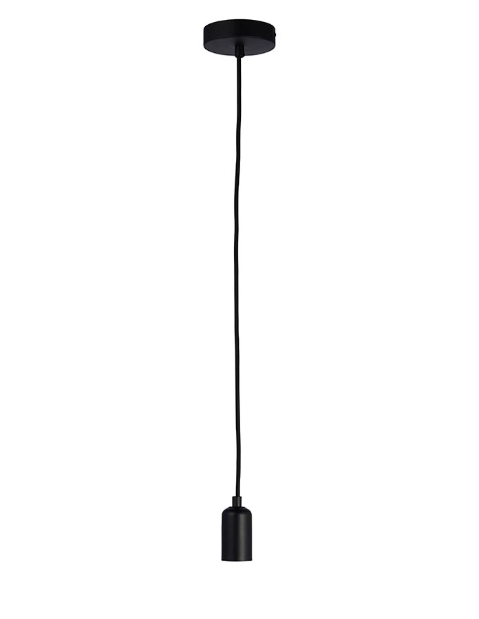 Studio 1 Light Industrial Style Ceiling Pendant Cable Set Matt Black