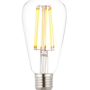 Dimmable 6w Amber LED Filament E27 Pear Light Bulb 450 Lm