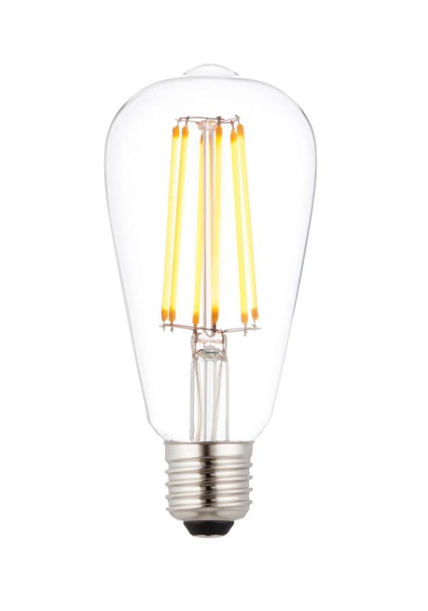 Dimmable 6w Amber LED Filament E27 Pear Light Bulb 450 Lm