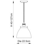 Hansen Small Single Antique Brass Ceiling Pendant