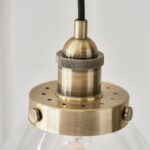 Hansen Small Single Antique Brass Ceiling Pendant