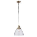 Hansen Small Single Antique Brass Ceiling Pendant