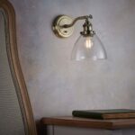 Hansen Switched Industrial Wall Light Antique Brass