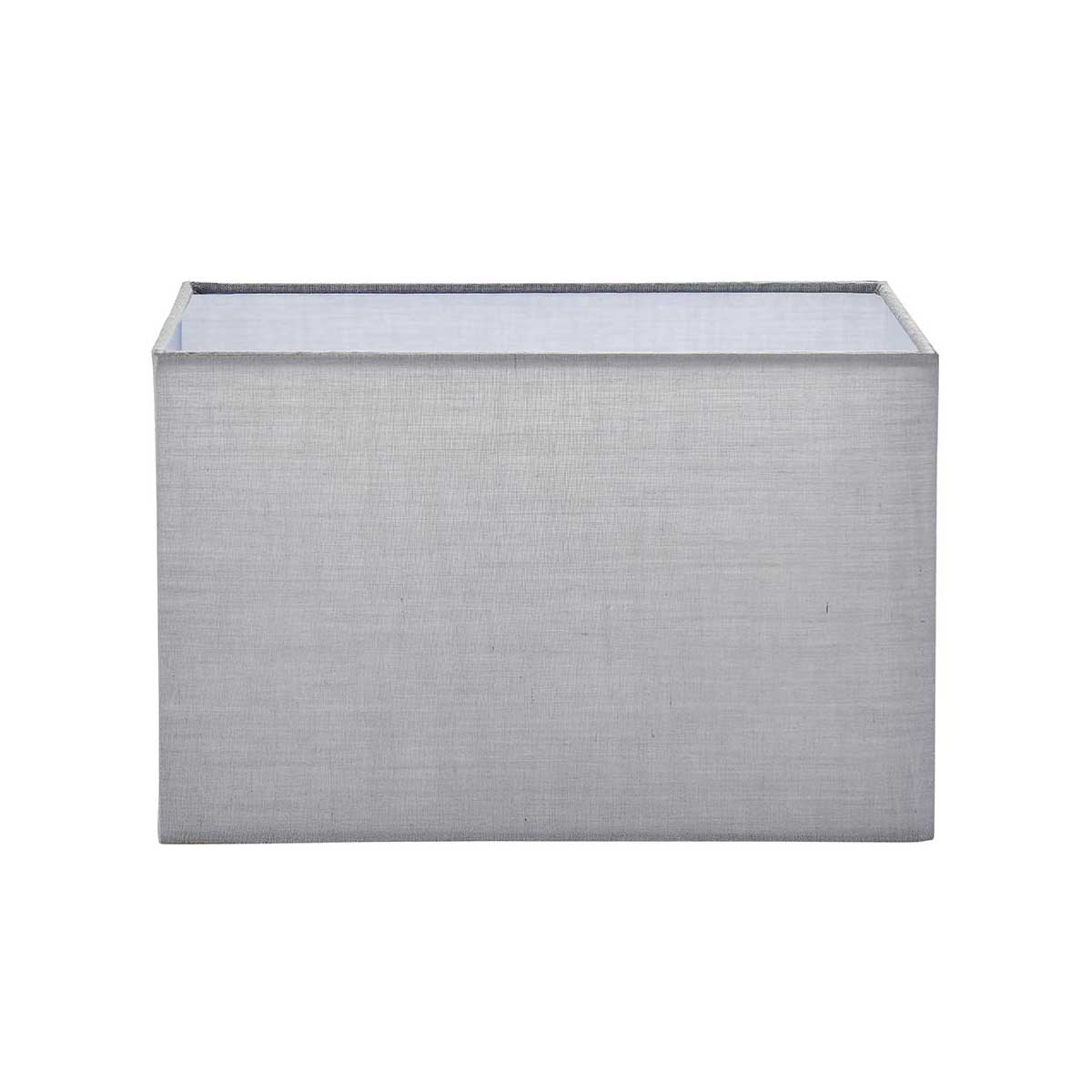 Rectangular 10 Inch Cool Grey Cotton Box Table Lamp Shade E27