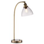 Endon Hansen Industrial Table Lamp Antique Brass