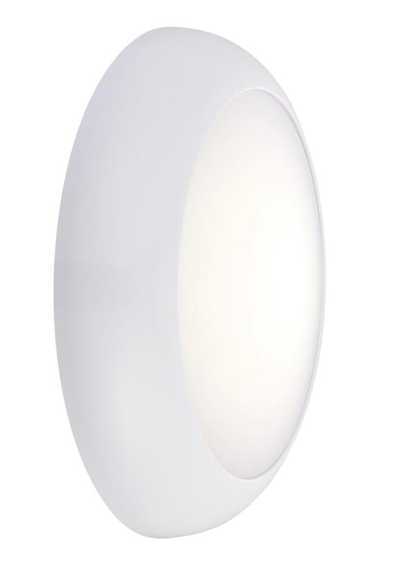 Forca 12w Cool White LED Outdoor Bulkhead Light White IP65