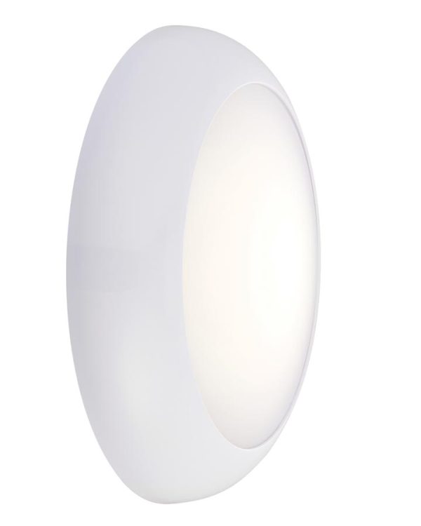 Forca Microwave 12w LED Outdoor Bulkhead Light White IP65