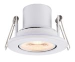 ShieldECO 800 Warm White 8.5w LED Fire Rated Tilt Downlight White